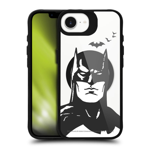 Batman DC Comics Logos and Comics Character Art BLACK SHOCKPROOF BUMPER CASE COMPATIBLE WITH Apple iPhone 16e & MAGSAFE