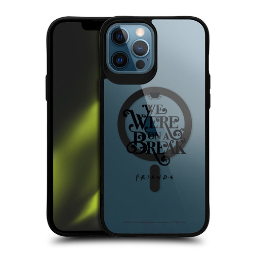 Friends TV Show Character Icons On A Break BLACK SHOCKPROOF BUMPER CASE COMPATIBLE WITH Apple iPhone 12 Pro Max & MAGSAFE