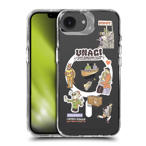Friends TV Show Character Icons Characters SHOCKPROOF BUMPER CASE COMPATIBLE WITH Apple iPhone 16e / Apple iPhone 17e & MAGSAFE