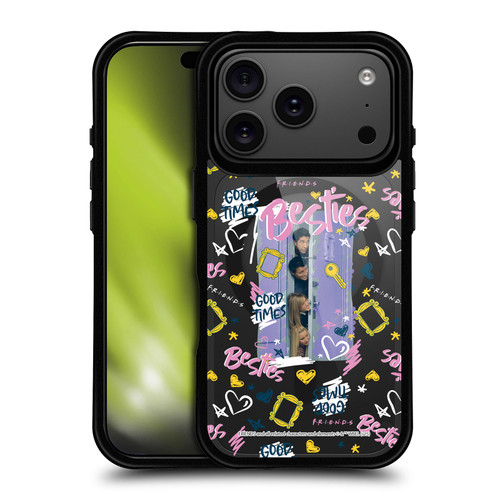 Friends TV Show Character Icons Besties BLACK SHOCKPROOF BUMPER CASE COMPATIBLE WITH Apple iPhone 17 Pro & MAGSAFE