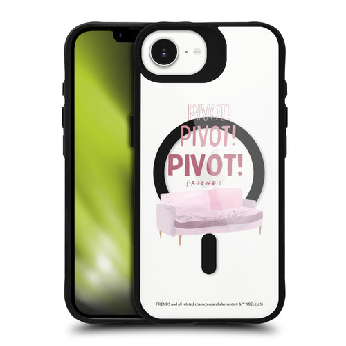 Friends TV Show Character Icons Pivot BLACK SHOCKPROOF BUMPER CASE COMPATIBLE WITH Apple iPhone 16e / Apple iPhone 17e & MAGSAFE