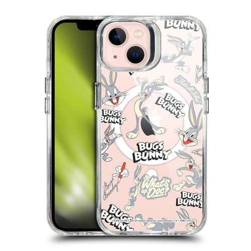 Looney Tunes Character Art Bugs Bunny SHOCKPROOF BUMPER CASE COMPATIBLE WITH Apple iPhone 13 & MAGSAFE