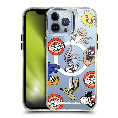 Looney Tunes Character Art Faces SHOCKPROOF BUMPER CASE COMPATIBLE WITH Apple iPhone 13 Pro Max & MAGSAFE