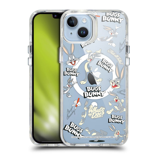 Looney Tunes Character Art Bugs Bunny SHOCKPROOF BUMPER CASE COMPATIBLE WITH Apple iPhone 14 Plus & MAGSAFE