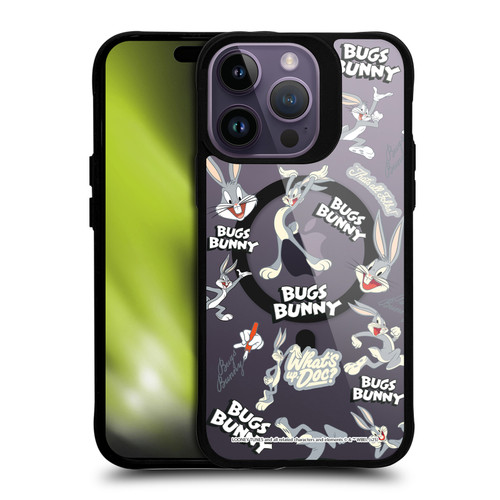 Looney Tunes Character Art Bugs Bunny BLACK SHOCKPROOF BUMPER CASE COMPATIBLE WITH Apple iPhone 14 Pro Max & MAGSAFE
