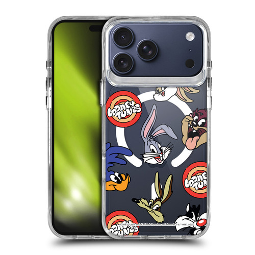 Looney Tunes Character Art Faces SHOCKPROOF BUMPER CASE COMPATIBLE WITH Apple iPhone 17 Pro Max & MAGSAFE