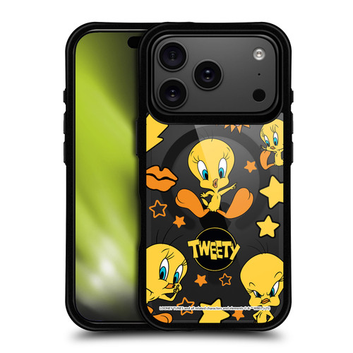 Looney Tunes Character Art Tweety Art BLACK SHOCKPROOF BUMPER CASE COMPATIBLE WITH Apple iPhone 17 Pro & MAGSAFE