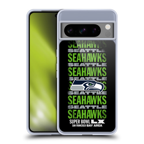 NFL 2026 Super Bowl LX Seahawks Black Soft Gel Case for Google Pixel 8 Pro