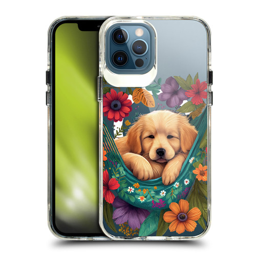 JK Stewart Art Collection Golden Retriever In Hammock SHOCKPROOF BUMPER CASE COMPATIBLE WITH Apple iPhone 12 / iPhone 12 Pro & MAGSAFE