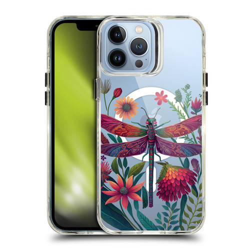JK Stewart Art Collection Dragonfly Purple SHOCKPROOF BUMPER CASE COMPATIBLE WITH Apple iPhone 13 Pro Max & MAGSAFE