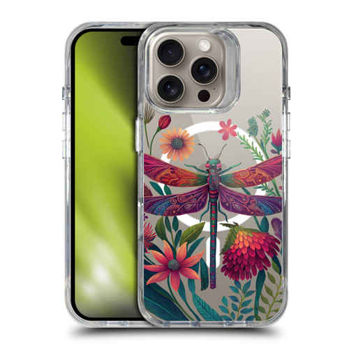 JK Stewart Art Collection Dragonfly Purple SHOCKPROOF BUMPER CASE COMPATIBLE WITH Apple iPhone 16 Pro & MAGSAFE