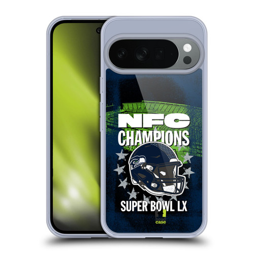 NFL 2026 Super Bowl LX Champions Seattle NFC Soft Gel Case for Google Pixel 10