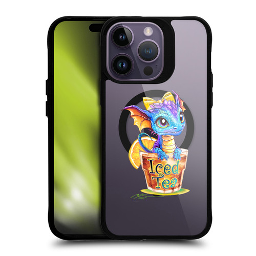 Ruth Thompson Cups and Dragons Iced Tea BLACK SHOCKPROOF BUMPER CASE COMPATIBLE WITH Apple iPhone 14 Pro Max & MAGSAFE