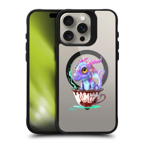 Ruth Thompson Cups and Dragons Latte BLACK SHOCKPROOF BUMPER CASE COMPATIBLE WITH Apple iPhone 15 Pro Max & MAGSAFE