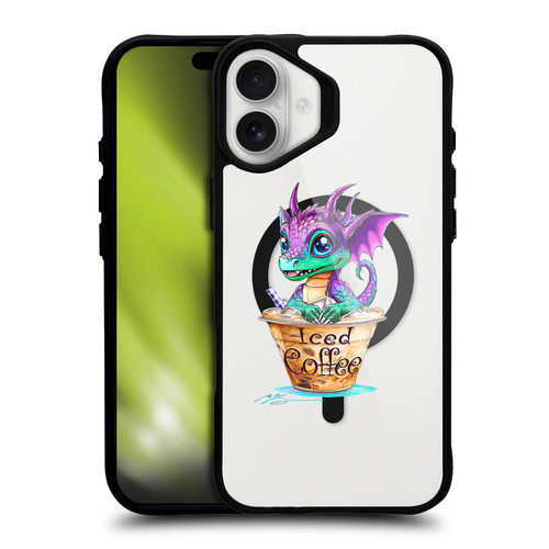 Ruth Thompson Cups and Dragons Iced Coffee BLACK SHOCKPROOF BUMPER CASE COMPATIBLE WITH Apple iPhone 16 Plus & MAGSAFE