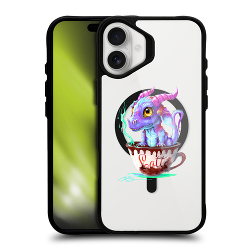 Ruth Thompson Cups and Dragons Latte BLACK SHOCKPROOF BUMPER CASE COMPATIBLE WITH Apple iPhone 16 Plus & MAGSAFE