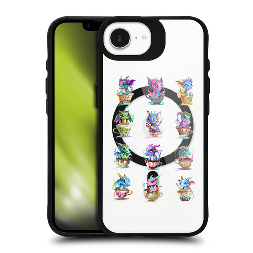Ruth Thompson Cups and Dragons Group BLACK SHOCKPROOF BUMPER CASE COMPATIBLE WITH Apple iPhone 16e / Apple iPhone 17e & MAGSAFE