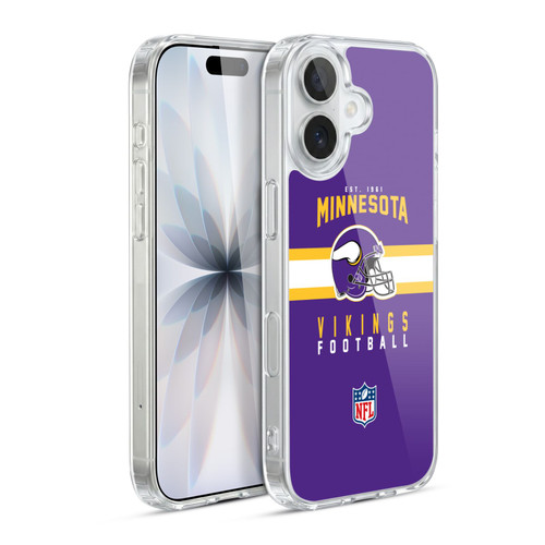 NFL Minnesota Vikings Graphics Helmet Typography Soft Gel Case for Apple iPhone 17