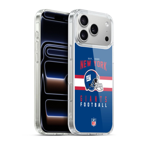 NFL New York Giants Graphics Helmet Typography Soft Gel Case for Apple iPhone 17 Pro Max