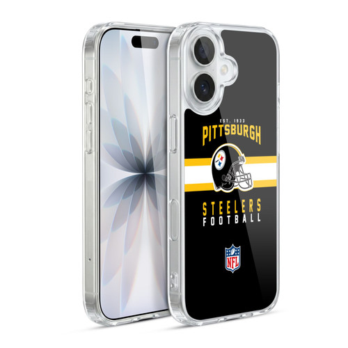 NFL Pittsburgh Steelers Graphics Helmet Typography Soft Gel Case for Apple iPhone 17
