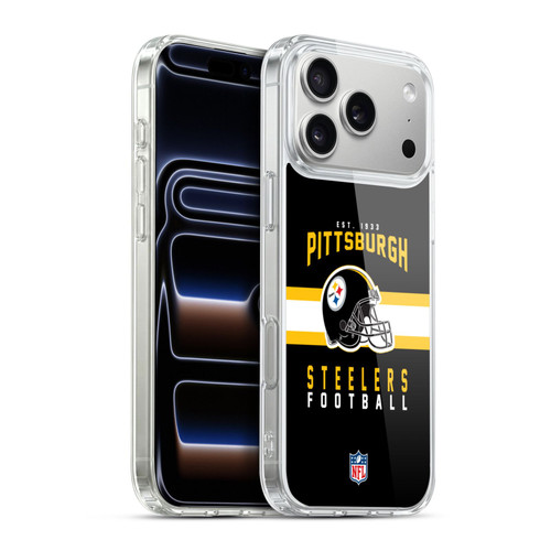 NFL Pittsburgh Steelers Graphics Helmet Typography Soft Gel Case for Apple iPhone 17 Pro Max