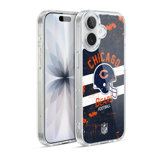 NFL Chicago Bears Logo Art Helmet Distressed Soft Gel Case for Apple iPhone 17