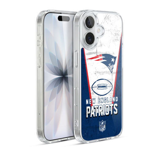 NFL New England Patriots Logo Art Banner Soft Gel Case for Apple iPhone 17