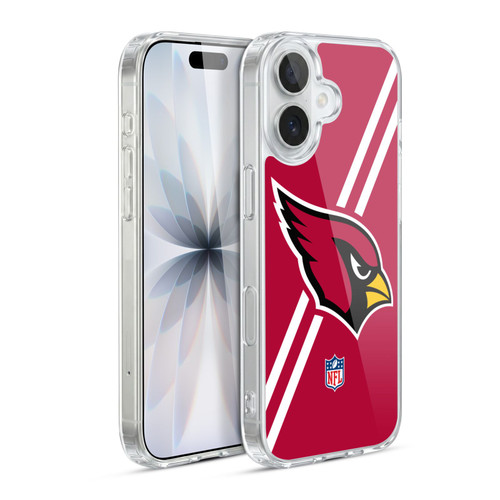 NFL Arizona Cardinals Logo Stripes Soft Gel Case for Apple iPhone 17