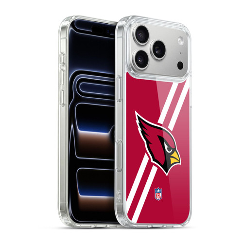 NFL Arizona Cardinals Logo Stripes Soft Gel Case for Apple iPhone 17 Pro Max