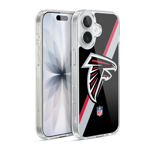 NFL Atlanta Falcons Logo Stripes Soft Gel Case for Apple iPhone 17