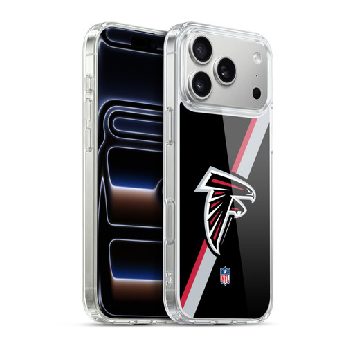 NFL Atlanta Falcons Logo Stripes Soft Gel Case for Apple iPhone 17 Pro Max