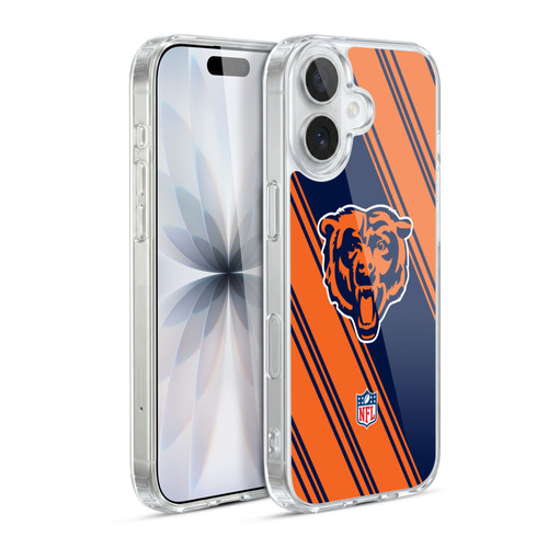 NFL Chicago Bears Artwork Stripes Soft Gel Case for Apple iPhone 17
