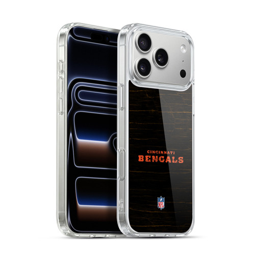 NFL Cincinnati Bengals Logo Distressed Look Soft Gel Case for Apple iPhone 17 Pro Max