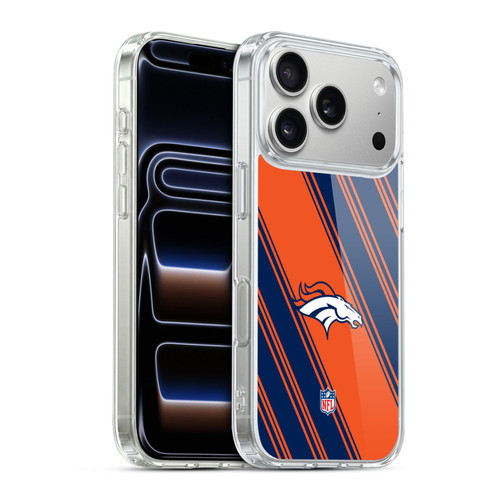 NFL Denver Broncos Artwork Stripes Soft Gel Case for Apple iPhone 17 Pro