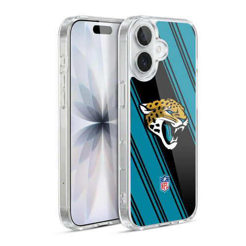 NFL Jacksonville Jaguars Artwork Stripes Soft Gel Case for Apple iPhone 17