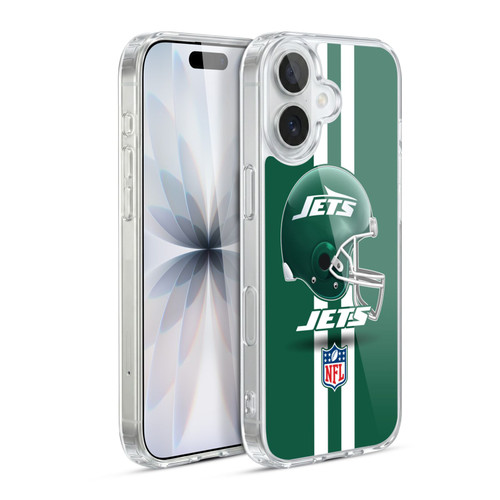 NFL New York Jets Logo Helmet Soft Gel Case for Apple iPhone 17