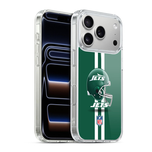 NFL New York Jets Logo Helmet Soft Gel Case for Apple iPhone 17 Pro