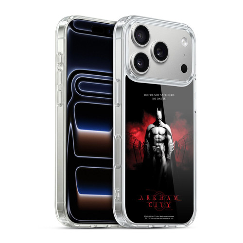 Batman Arkham City Graphics Batman Not Safe Here Soft Gel Case for Apple iPhone 17 Pro