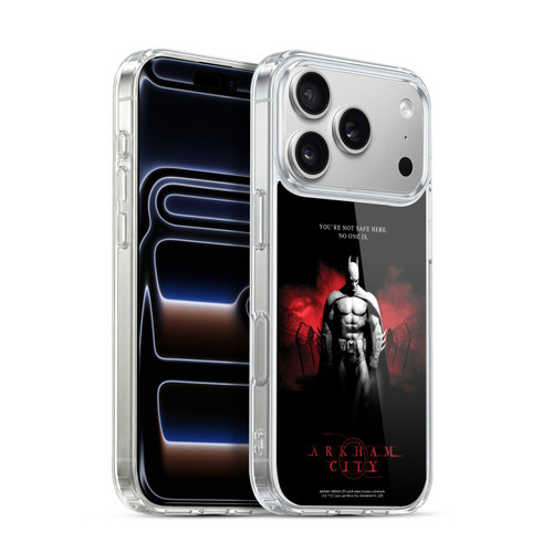 Batman Arkham City Graphics Batman Not Safe Here Soft Gel Case for Apple iPhone 17 Pro