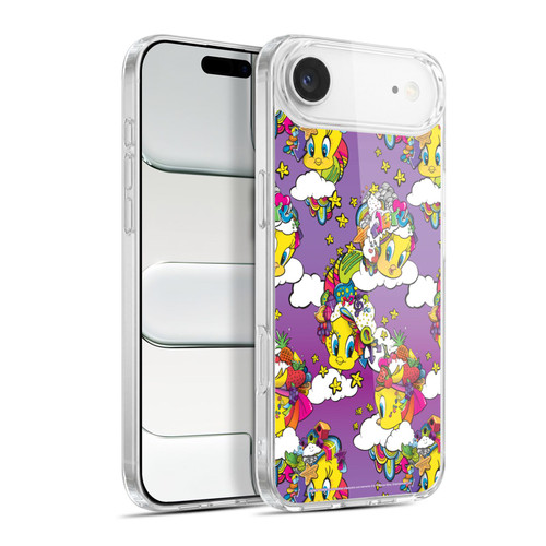 Looney Tunes Patterns Tweety Purple Soft Gel Case for Apple iPhone 17 Air
