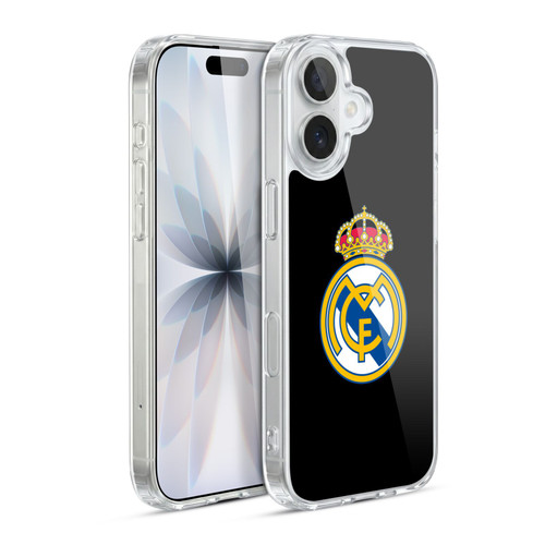 Real Madrid CF Origin Plain Logo Black Soft Gel Case for Apple iPhone 17