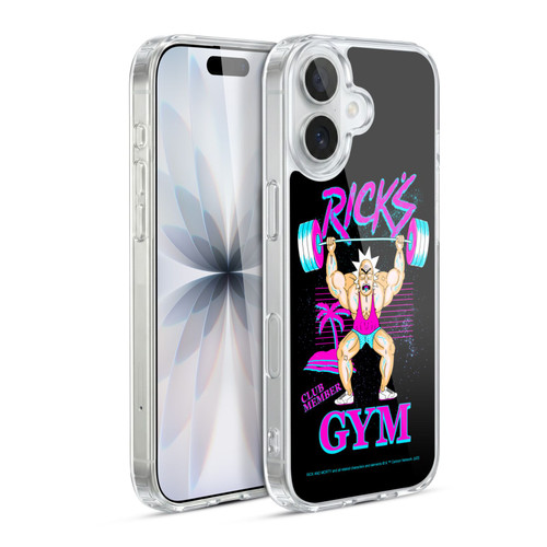 Rick And Morty Season 1 & 2 Graphics Rick's Gym Soft Gel Case for Apple iPhone 17