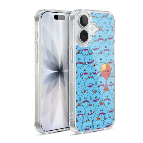 Rick And Morty Season 4 Graphics Mr. Meeseeks Pattern Soft Gel Case for Apple iPhone 17
