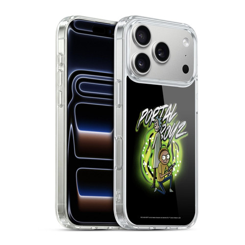 Rick And Morty Season 5 Graphics Portal Boyz Soft Gel Case for Apple iPhone 17 Pro