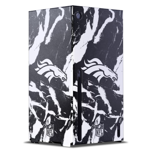 NFL Denver Broncos Marble Game Console Wrap Case Cover for Microsoft Xbox Series X