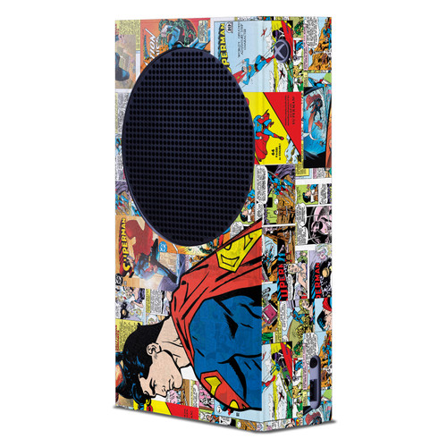 Superman DC Comics Logos And Comic Book Character Collage Game Console Wrap Case Cover for Microsoft Xbox Series S Console