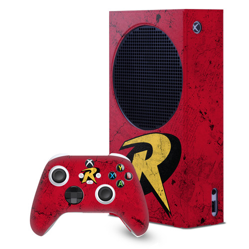 Batman DC Comics Logos And Comic Book Robin Game Console Wrap and Game Controller Skin Bundle for Microsoft Series S Console & Controller