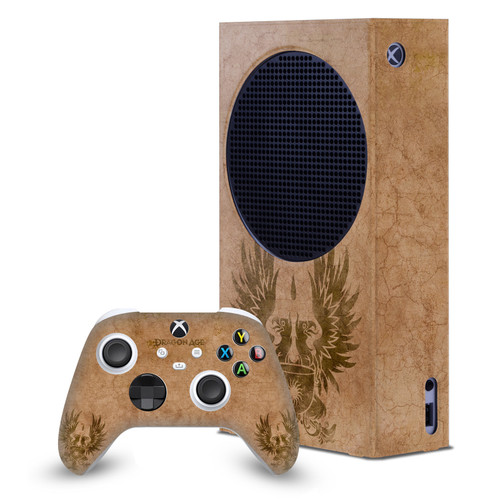 EA Bioware Dragon Age Heraldry Grey Wardens Distressed Game Console Wrap and Game Controller Skin Bundle for Microsoft Series S Console & Controller