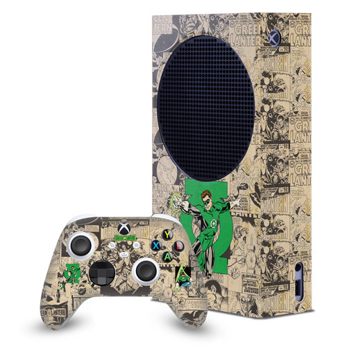 Green Lantern DC Comics Comic Book Covers Character Collage Game Console Wrap and Game Controller Skin Bundle for Microsoft Series S Console & Controller