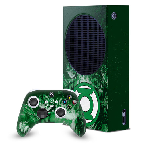 Green Lantern DC Comics Comic Book Covers Logo Game Console Wrap and Game Controller Skin Bundle for Microsoft Series S Console & Controller